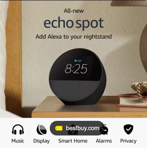Amazon Echo Spot Smart Alarm Clock